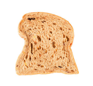 Close-up of bread against white background