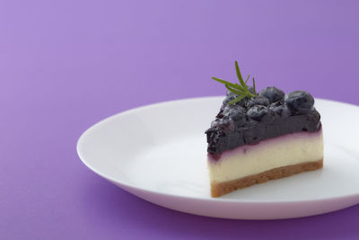 Close-up of cake on plate
