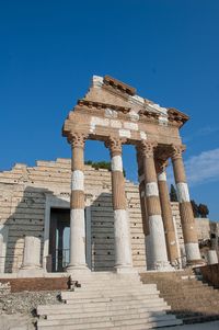 Exterior of temple against clear sky