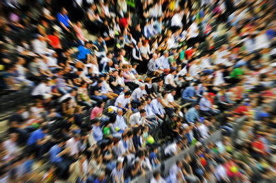 Defocused image of crowd