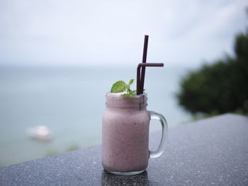 Close-up of drink on table