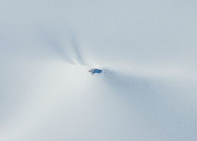 Aerial view of snowcapped mountain against sky