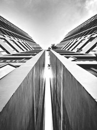 Low angle view of skyscraper against clear sky