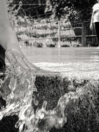 Person surfing in sea