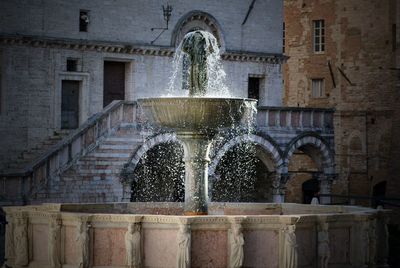 Water fountain in historic building