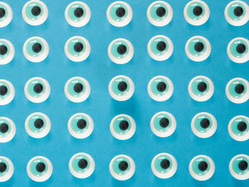 Full frame shot of blue buttons