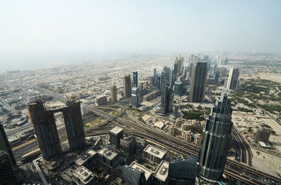 High angle view of cityscape