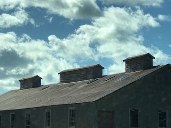 Low angle view of residential building against sky