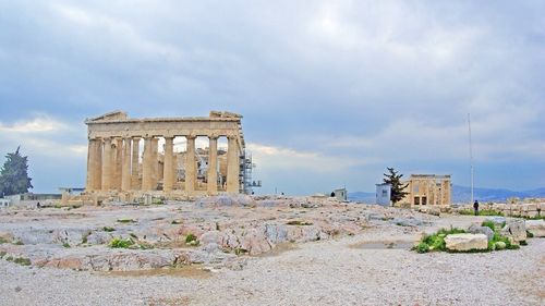 Old ruins against cloudy sky