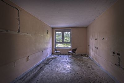 Interior of abandoned building