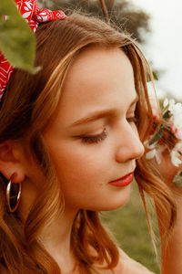 Close-up portrait of girl