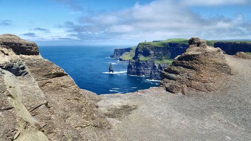 Panoramic view of sea against sky