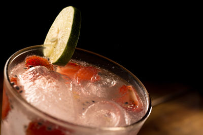 Close-up of drink in glass