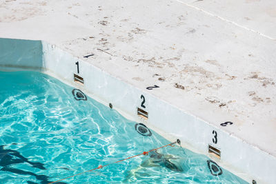 High angle view of swimming pool