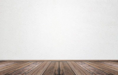 Empty wooden floor at home