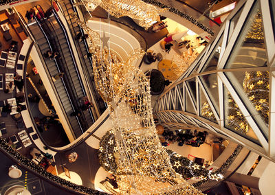 Aerial view of shopping mall