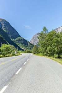 Road passing through mountain