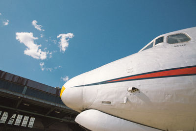 Airplane parked at runway