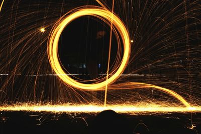 Light trails at night