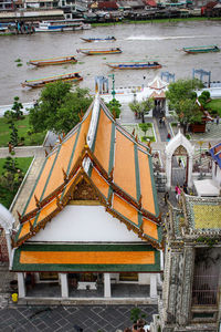 High angle view of temple