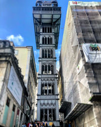 Low angle view of buildings against sky