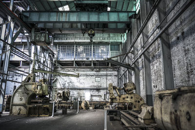 Interior of abandoned factory