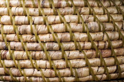 Full frame shot of wicker basket