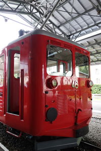 Close-up of red window