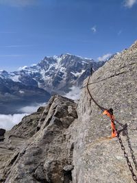 Scenic view of mountain range against sky