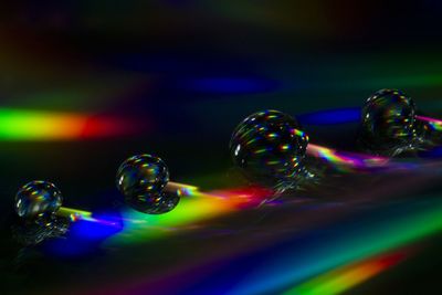 Close-up of colorful lights