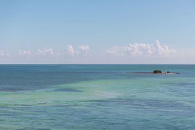 View of sea against cloudy sky