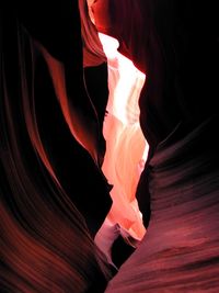 Antelope slot canyon in northern arizona showing off it's colors.