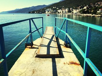 Pier on river