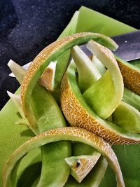 High angle view of fruit on table
