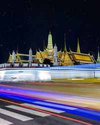 Light trails at night