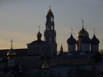 View of buildings against sky during sunset