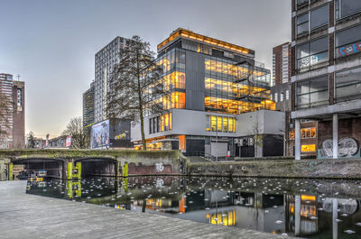 Modern architecture at twilight