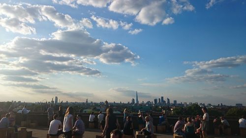 People on city street