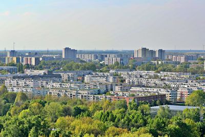 High angle view on hellersdorf in berlin