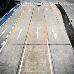 Road marking on road