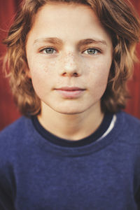 Close-up portrait of boy