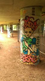 Colorful graffiti on wall