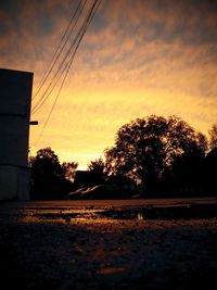 View of road at sunset