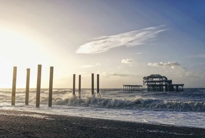 Scenic view of sea against sky