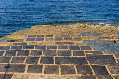 High angle view of beach