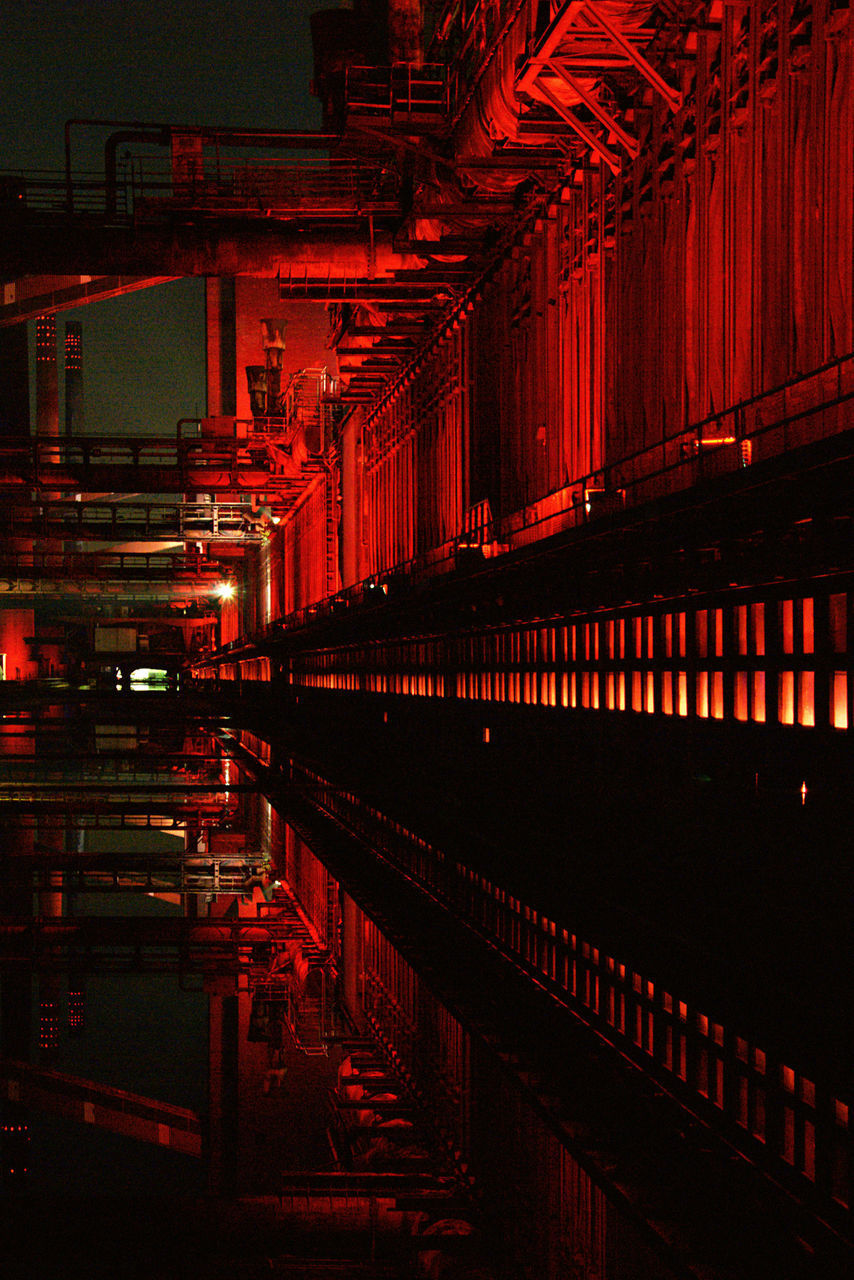 ILLUMINATED BUILDING AT NIGHT