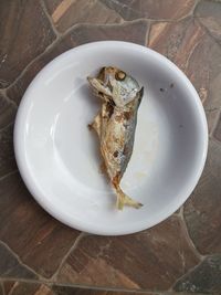 High angle view of food in plate