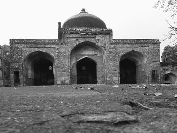 View of old building against clear sky