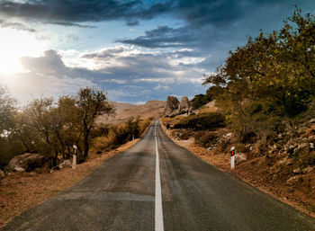 Empty road, straight road, amazing landscape, journey, trip.