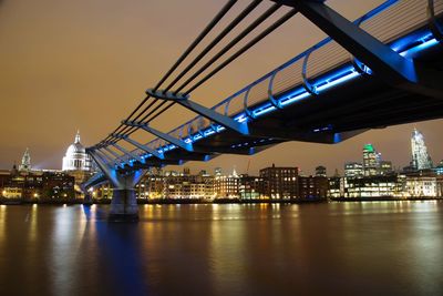 Illuminated city at night